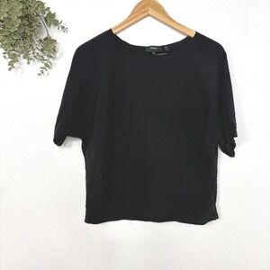 Theory Black Silk Dolman Sleeve Top Women's Size S